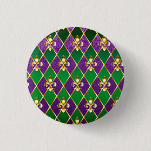 Schmuck Hintergrund Mardi Gras Button