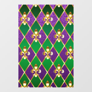 Schmuck Hintergrund Mardi Gras Fensteraufkleber