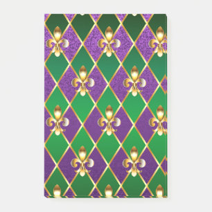 Schmuck Hintergrund Mardi Gras Post-it Klebezettel