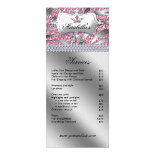 Schmuck Kronenrackkarte Zebra Luxus Pink Sparkasse Werbekarte