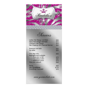 Schmuck Kronenrackkarte Zebra Luxus Sparkle Rosa Werbekarte