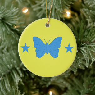 Schmuck mit der Flagge von Bady Bassitt Keramik Ornament