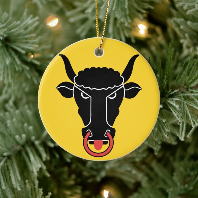 Schmuck mit Flagge von Uri, Schweiz Keramik Ornament (Baum)