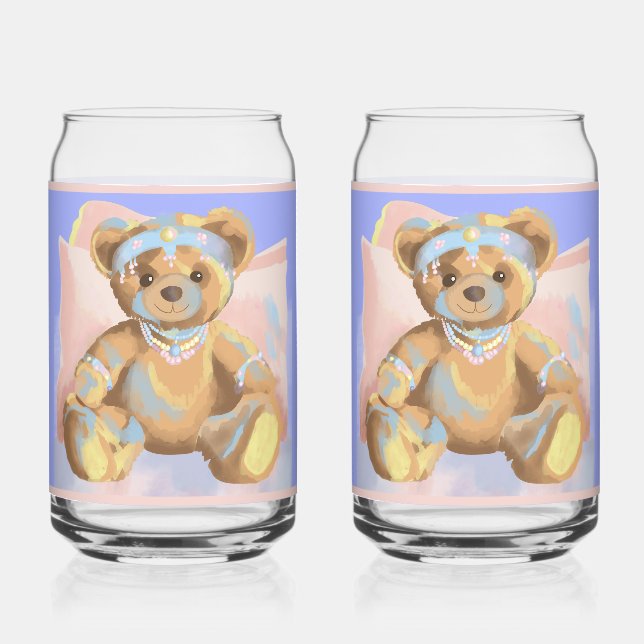 Schmuck Teddy Soda Glas (Vorderseite)