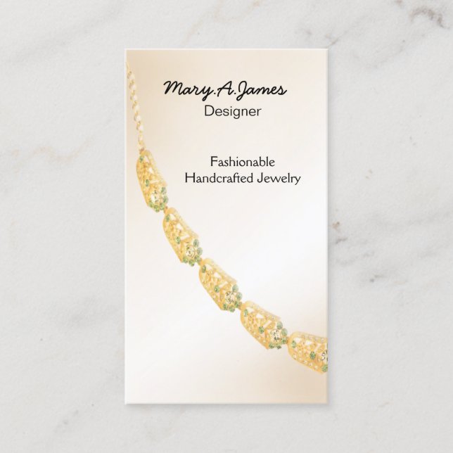 Schmuck-Visitenkarten Visitenkarte (Vorderseite)