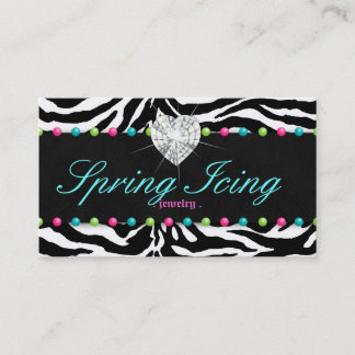 Schmuck-Visitenkartezebra-Frühling punktiert Visitenkarte
