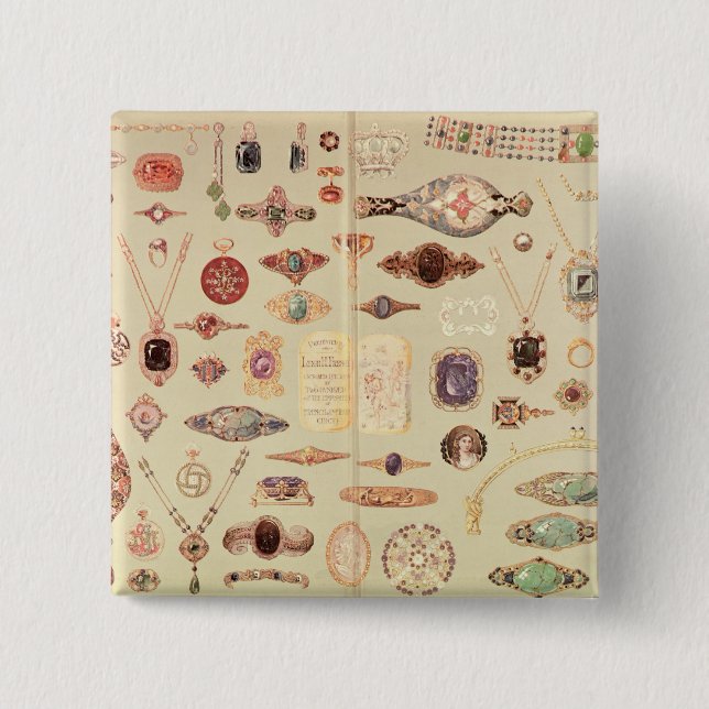 Schmuck vom "Tiffany-Katalog", 1890 Button (Vorderseite)