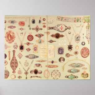 Schmuck vom "Tiffany-Katalog", 1890 Poster