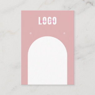 Schmuckanhänger mit dunkelrosa Verzierung Visitenkarte