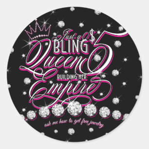 Schmuckberater nur 5 Dollar Bling Runder Aufkleber