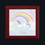 Schmuckbox zum Einhorn | Magisches Blau & Gold Erinnerungskiste<br><div class="desc">Unicorn Schmuckkasten mit magischen Blau-,  Gold-Glitzer- und Regenbogenfarben! Text in Gold mit Regenbogen eingetönt vor einem weichen Himmelblau Hintergrund. Ideal für Ihren Einhornliebhaber! Ändern Sie die Hintergrundfarbe,  wenn Sie möchten!</div>
