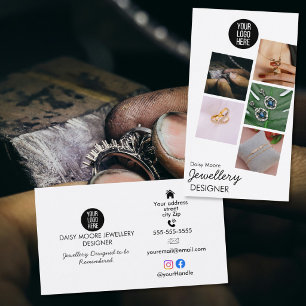 Schmuckdesigner-Foto-Portfolio Kleinunternehmen Visitenkarte