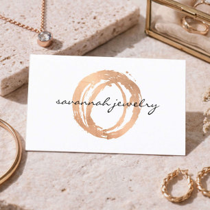 Schmuckdesigner Logo Visitenkarte Roségold