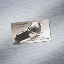 Schmuckgeschäft im Reparaturwarengeschäft Vintag W Magnetische Visitenkarte