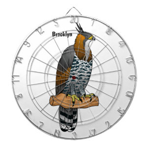 Schmuckhabicht-Adler-Vogel-Cartoon-Illustration Dartscheibe