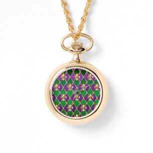 Schmuckhintergrund Mardi Gras Armbanduhr