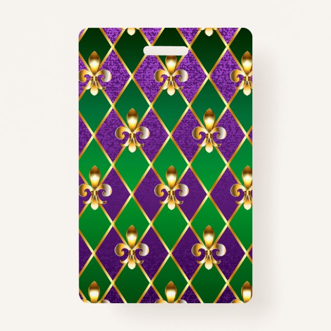 Schmuckhintergrund Mardi Gras Ausweis (Vorderseite)