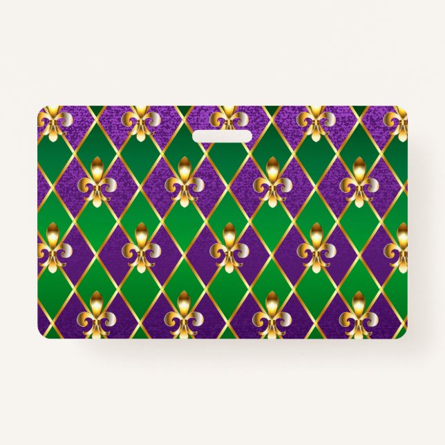 Schmuckhintergrund Mardi Gras Ausweis (Vorderseite)