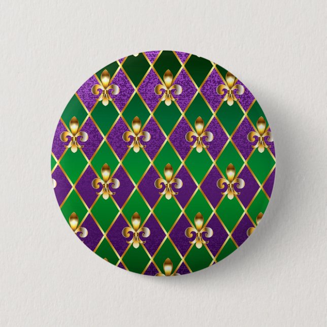 Schmuckhintergrund Mardi Gras Button (Vorderseite)