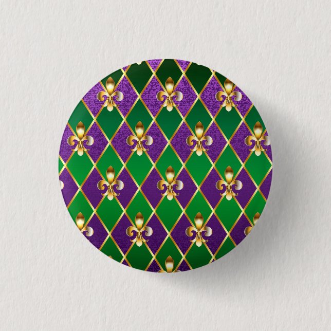 Schmuckhintergrund Mardi Gras Button (Vorderseite)