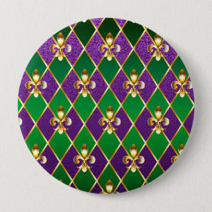 Schmuckhintergrund Mardi Gras Button