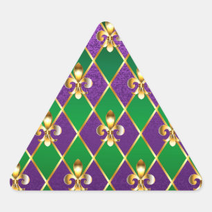 Schmuckhintergrund Mardi Gras Dreieckiger Aufkleber