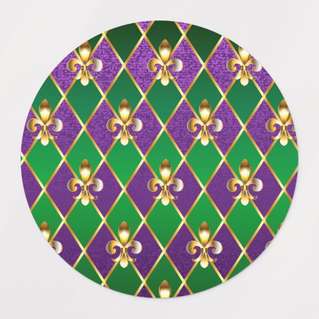 Schmuckhintergrund Mardi Gras Etiketten (Design 1)