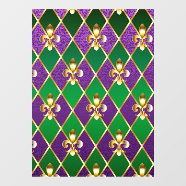 Schmuckhintergrund Mardi Gras Fensteraufkleber (Blatt)