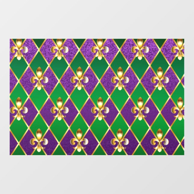 Schmuckhintergrund Mardi Gras Fensteraufkleber (Blatt)