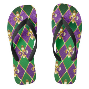 Schmuckhintergrund Mardi Gras Flip Flops
