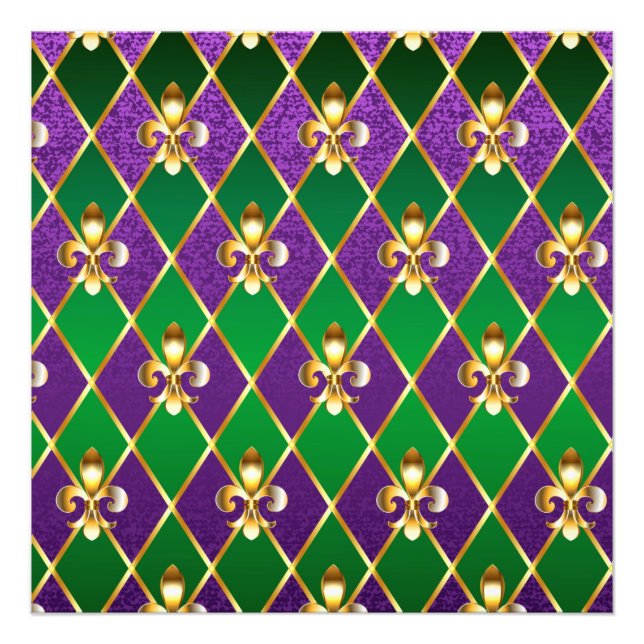 Schmuckhintergrund Mardi Gras Fotodruck (Vorne)