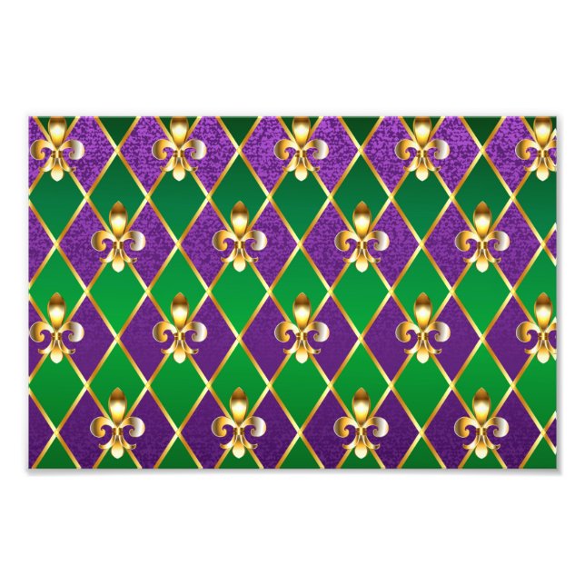Schmuckhintergrund Mardi Gras Fotodruck (Vorne)