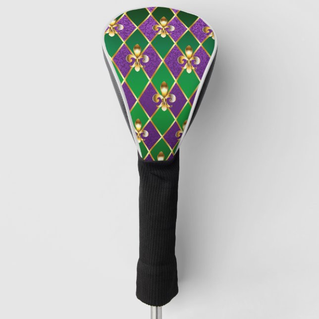 Schmuckhintergrund Mardi Gras Golf Headcover (Vorderseite)