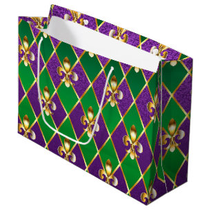 Schmuckhintergrund Mardi Gras Große Geschenktüte