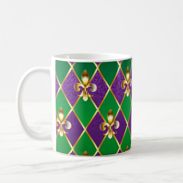Schmuckhintergrund Mardi Gras Kaffeetasse (Links)