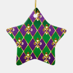 Schmuckhintergrund Mardi Gras Keramik Ornament