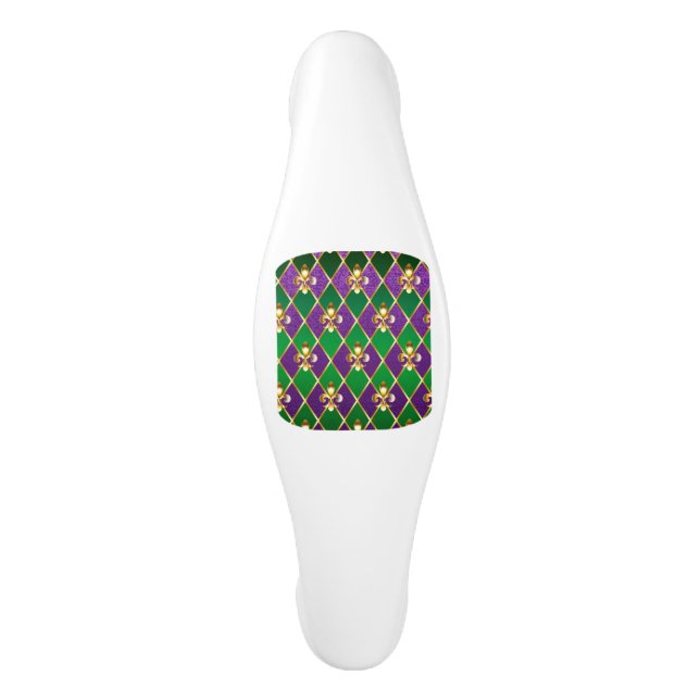 Schmuckhintergrund Mardi Gras Keramik Schrankknauf (Vorderseite)