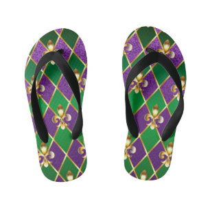 Schmuckhintergrund Mardi Gras Kinderbadesandalen