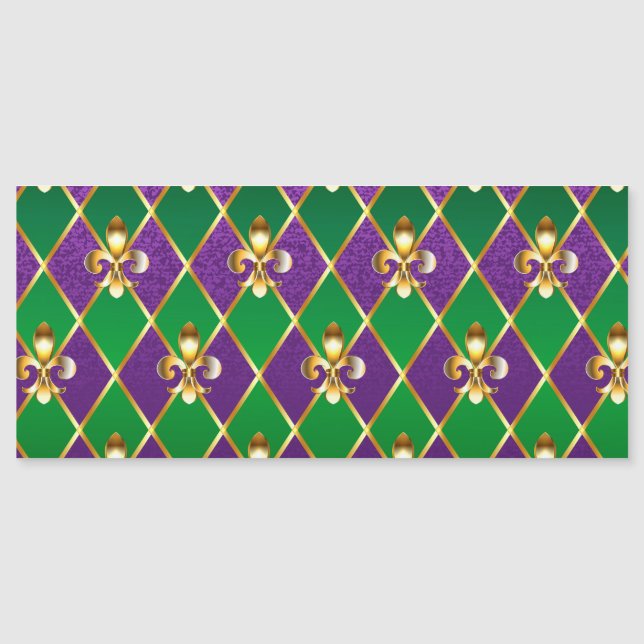 Schmuckhintergrund Mardi Gras Magnetkarte (Vorderseite)