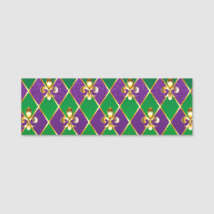 Schmuckhintergrund Mardi Gras Namensschild