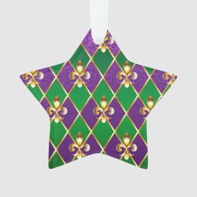 Schmuckhintergrund Mardi Gras Ornament (Vorderseite)