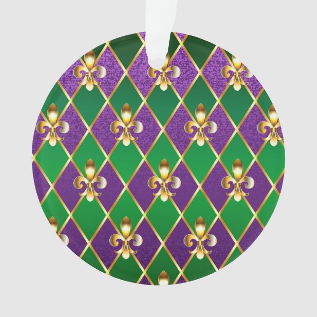 Schmuckhintergrund Mardi Gras Ornament (Vorderseite)