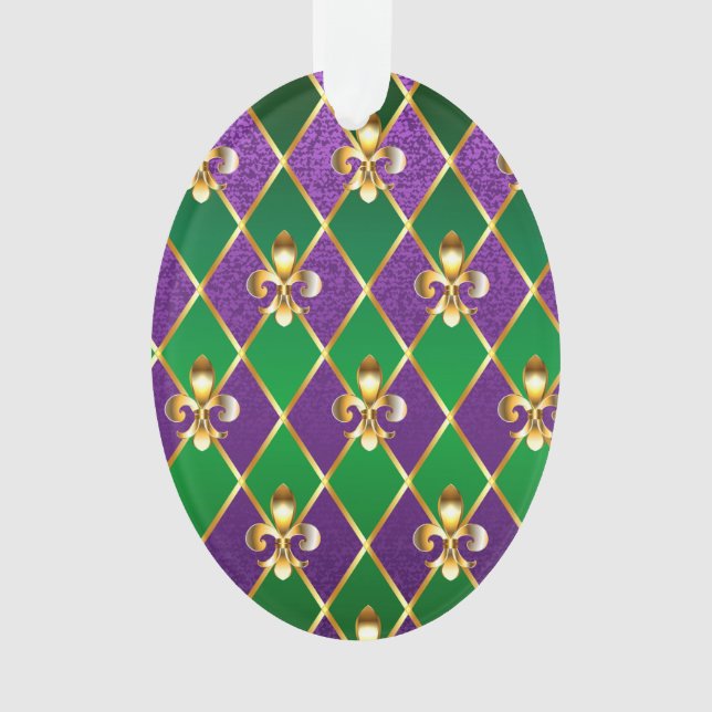 Schmuckhintergrund Mardi Gras Ornament (Vorderseite)
