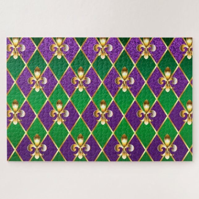 Schmuckhintergrund Mardi Gras Puzzle (Horizontal)