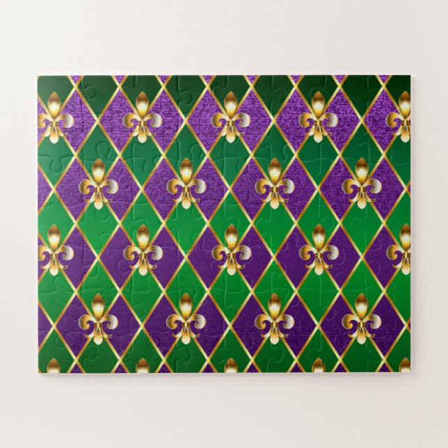 Schmuckhintergrund Mardi Gras Puzzle (Horizontal)