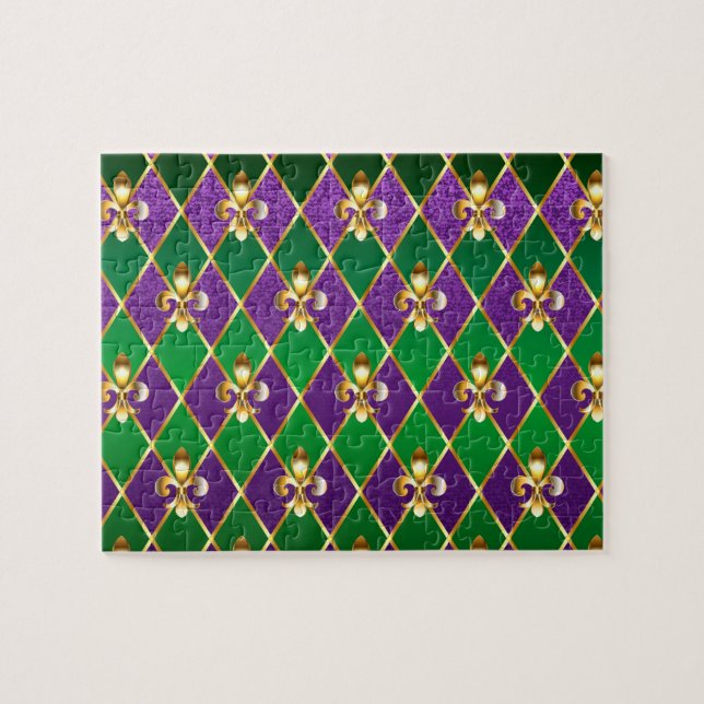 Schmuckhintergrund Mardi Gras Puzzle (Horizontal)