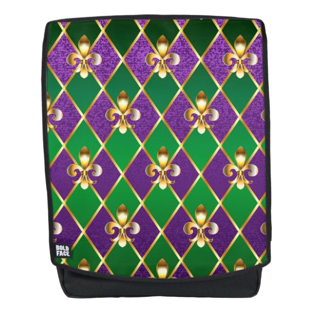 Schmuckhintergrund Mardi Gras Rucksack (Vorderseite)