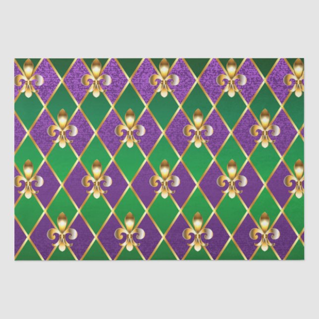 Schmuckhintergrund Mardi Gras Seidenpapier (Vorderseite)