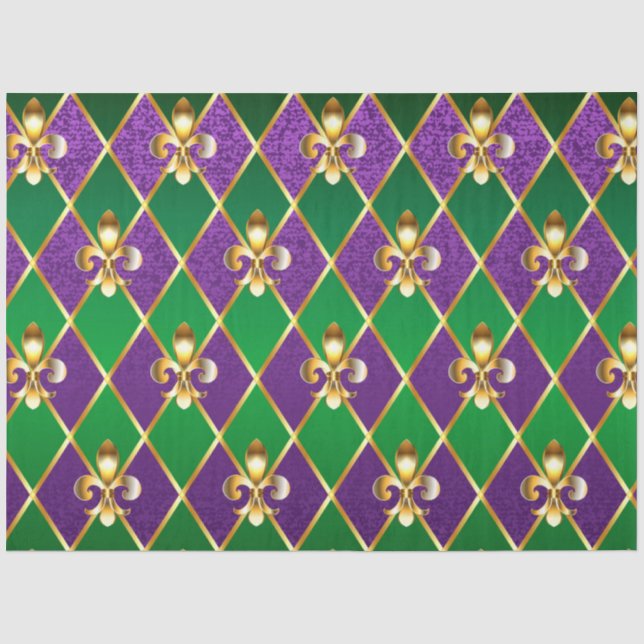 Schmuckhintergrund Mardi Gras Seidenpapier (Vorderseite)