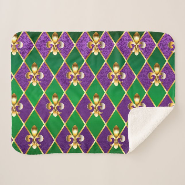 Schmuckhintergrund Mardi Gras Sherpadecke (Vorderseite (Horizontal))